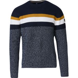 KOROSHI Trui  navy / geel / grijs / wit