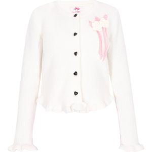 MYMO Gebreid vest  rosa / wit