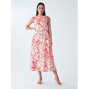 BWLDR Zomerjurk 'Zenay'  koraal / wit