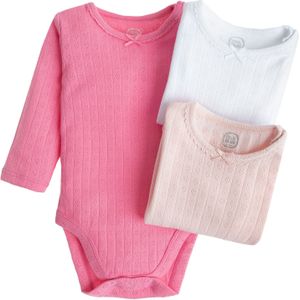 Cool Club Rompertje/body  pink / rosé / wit