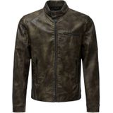 Salsa Jeans - 21010229 - Leren Jas - Donkerbruin - Regular Fit