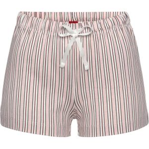 Bleekroze Gestreepte Badjas - All-over Print - Elastische Band - Bindstrik