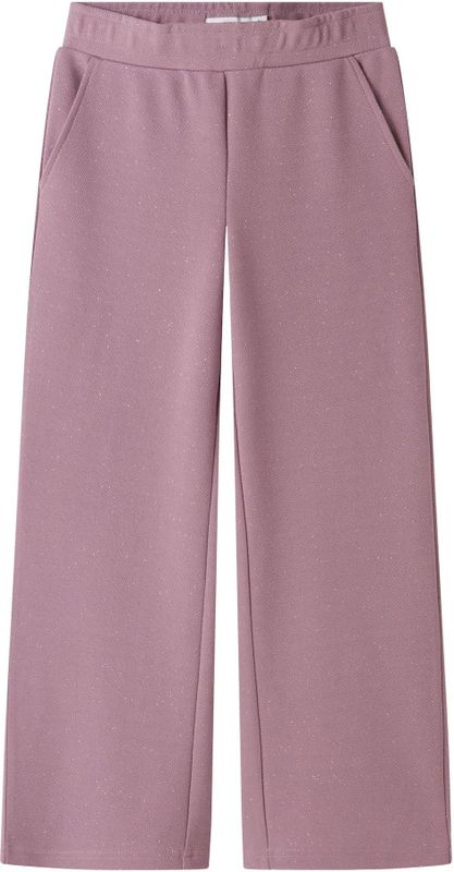 Broek - Zware Jersey - Wijde Pijpen - Verstelbare Taille - Glitter Detail