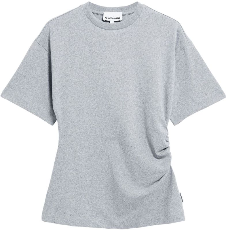 ARMEDANGELS - Shirt - Grijs - Jersey - Halve Mouw - Ronde Hals