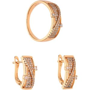 faina Sieraden set  rose-goud / transparant