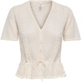 Onlmai - Vest - Korte Mouwen - Regular Fit - O-hals - Knoopsluiting - Glitterdetail