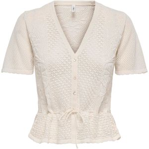 Onlmai - Vest - Korte Mouwen - Regular Fit - O-hals - Knoopsluiting - Glitterdetail