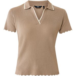 MEXX Trui  donkerbeige / wit