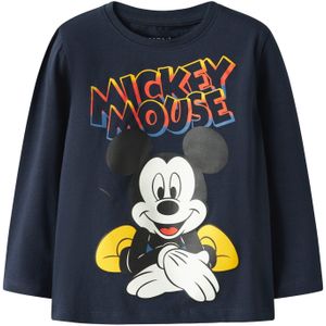NAME IT Shirt 'NMMDAZE MICKEY'  navy / geel / zwart