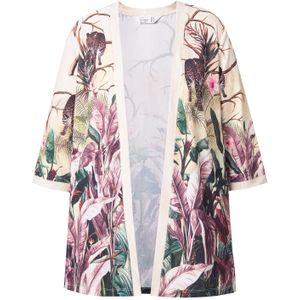 MIAMODA Blouse  beige / donkergroen / lila / donkerlila