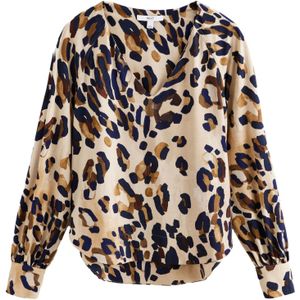 Next Blouse  marine / bruin / cappuccino / donkerbruin