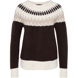 Vero Moda Petite Trui 'VMSIMONE'  crème / nude / chocoladebruin