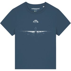 Watapparel Shirt ' Lost in space '  petrol / wit gemêleerd