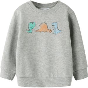 NAME IT Sweatshirt 'NMMSIKKO'  lichtblauw / grijs gemêleerd / oranje