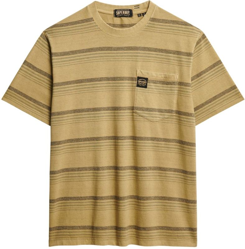 Superdry - Contrast Stripe - T-shirt - Katoen - Zwart