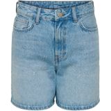 Denim Shorts - Blauw - Katoen - High Waist - Regular Fit