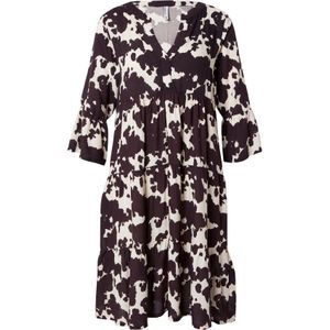 Sublevel Jurk  donkerbruin / wit