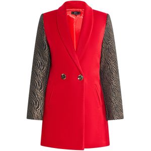 faina Tussenmantel  goud / rood / zwart