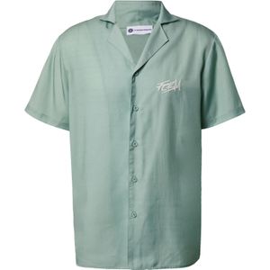 FCBM Overhemd 'Alessio'  jade groen / natuurwit