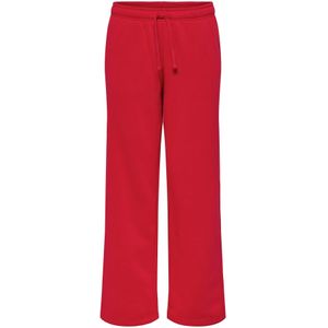 ONLY - ONLBEST - Sportbroek - Knalrood - Wide Leg - High Waist