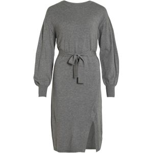 VILA Gebreide jurk 'VIRicky'  donkergrijs / grijs gemêleerd