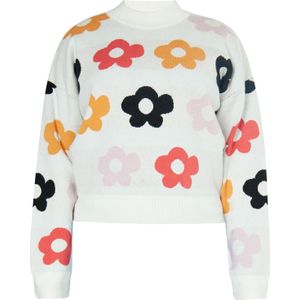 swirly Trui  gemengde kleuren / wolwit