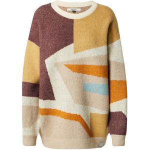 Iriedaily Trui 'Fady'  beige / sand / donkeroranje / bourgogne