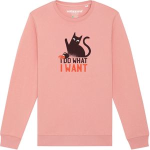 Watapparel Sweatshirt ' Cat '  rosa / bloedrood / zwart