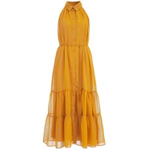 WE Fashion Jurk  mosterd