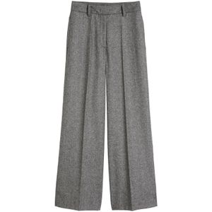 Marc O'Polo - Pantalon - Grijs - Wol - Wide Leg - High Waist