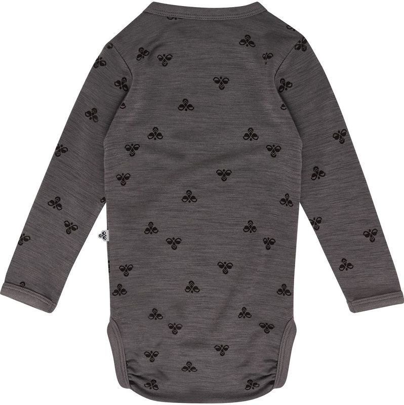 Hummel Romper l/s - HmlMini - Wol - Houtskool Grey - Hummel - 56 - Romper L/S