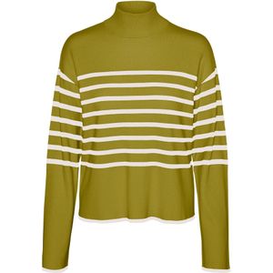 VERO MODA Trui 'NEW HAPPINESS'  riet / wit