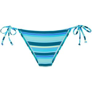 Look - Gestreept Bikinibroekje - Turquoise - Recycling-Polyamide