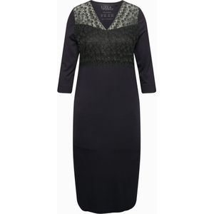 Ulla Popken Nachthemd  grijs / zwart