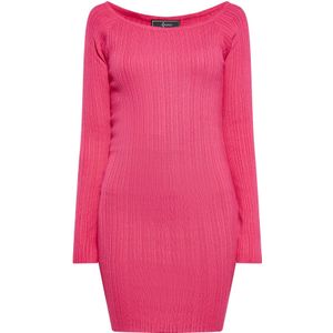 faina Gebreide jurk  pink