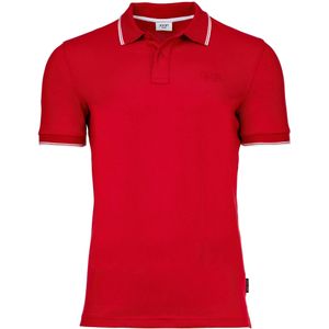 Poloshirt - Donkerrood - Katoen - Ronde Hals