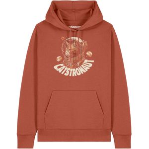 Watapparel Sweatshirt ' Catstronaut '  lichtbruin / wit