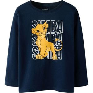 NAME IT Shirt 'NMMVIGS'  navy / honing / zwart / wit