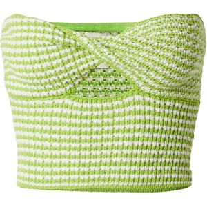 ABOUT YOU x Laura Giurcanu Gebreide top  groen / wit
