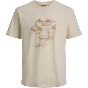 JACK & JONES Shirt  bruin / pasteelgeel