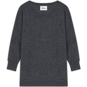 JUST CASHMERE Trui 'REBECCA'  grijs gemêleerd