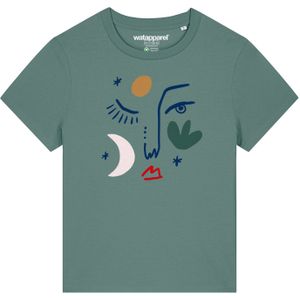 Watapparel Shirt 'Love and flex'  geel / pastelgroen / rood / wit