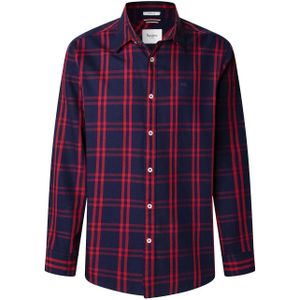 Pepe Jeans - Conrad - Overhemd - Marine - Rood - Bourgogne