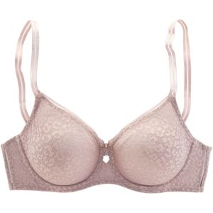 Nuance - Minimizer-bh - Zand - Met Beugel - Allover Jacquardkant - Trendy Leeuw-look