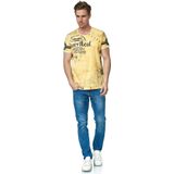 Rusty Neal - T-shirt - Met Knoopjes aan de Zijkant - Logo-print