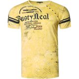 Rusty Neal - T-shirt - Met Knoopjes aan de Zijkant - Logo-print