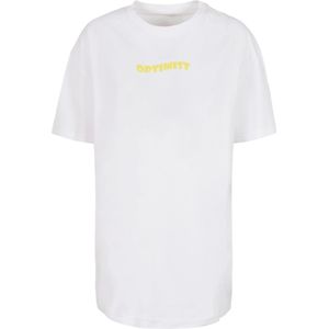 Merchcode Oversized shirt  geel / wit