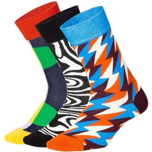 DillySocks Sokken 'On A Short Trip'  lichtblauw / oranje / zwart / wit