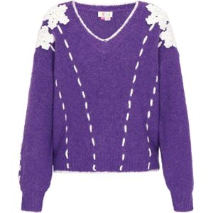 IZIA Oversized trui  lila / wit