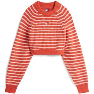 Tommy Jeans Trui  kreeft / wit